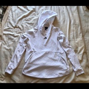 Adidas Climalite White Hoodie Jacket Warm UP